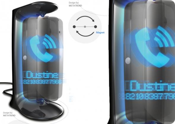 Концепт парящего в воздухе телефона (5 фото)