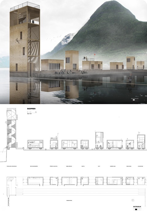 Норвежский город рад домам на рельсах