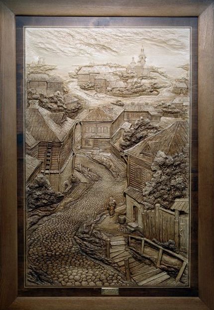 Резные картины из дерева (24 фото)