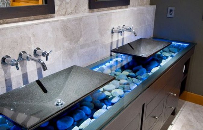 Натуральные материалы в интерьере: идеи для шикарных ванных комнат