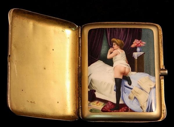 Портсигары 19-го и начала 20-го столетия с эротическими картинками (41 фото)