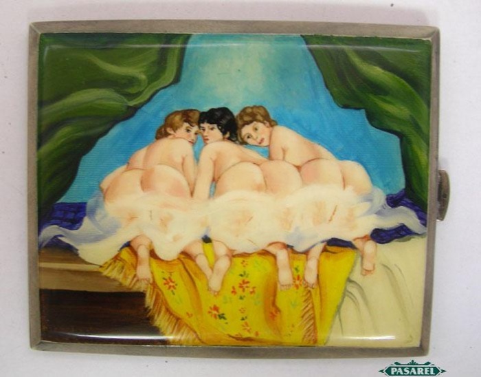 Портсигары 19-го и начала 20-го столетия с эротическими картинками (41 фото)