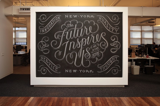 Удивительные афиши мелом от Даны Танамаши