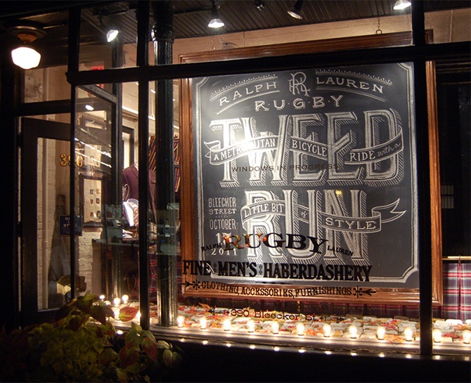 Удивительные афиши мелом от Даны Танамаши