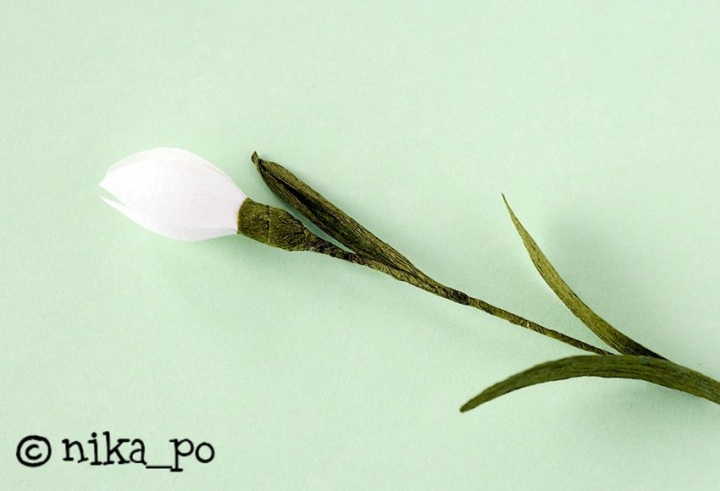 Подснежники из бумаги (17 фото)