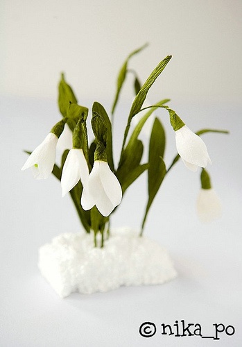 Подснежники из бумаги (17 фото)