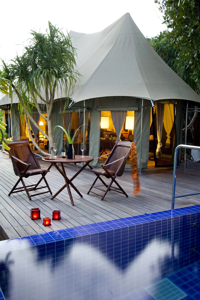 Элитные палатки на Мальдивах