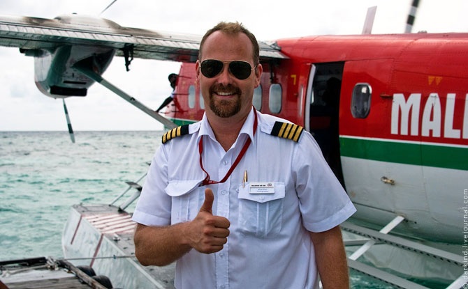 Полет над Мальдивами на гидросамолете